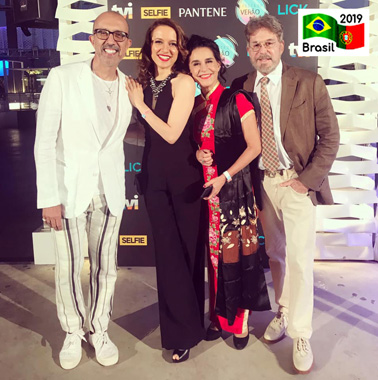 O Autor Rui Vilhena com Cristina Lago, Lucélia Santos e Edwin Luisi